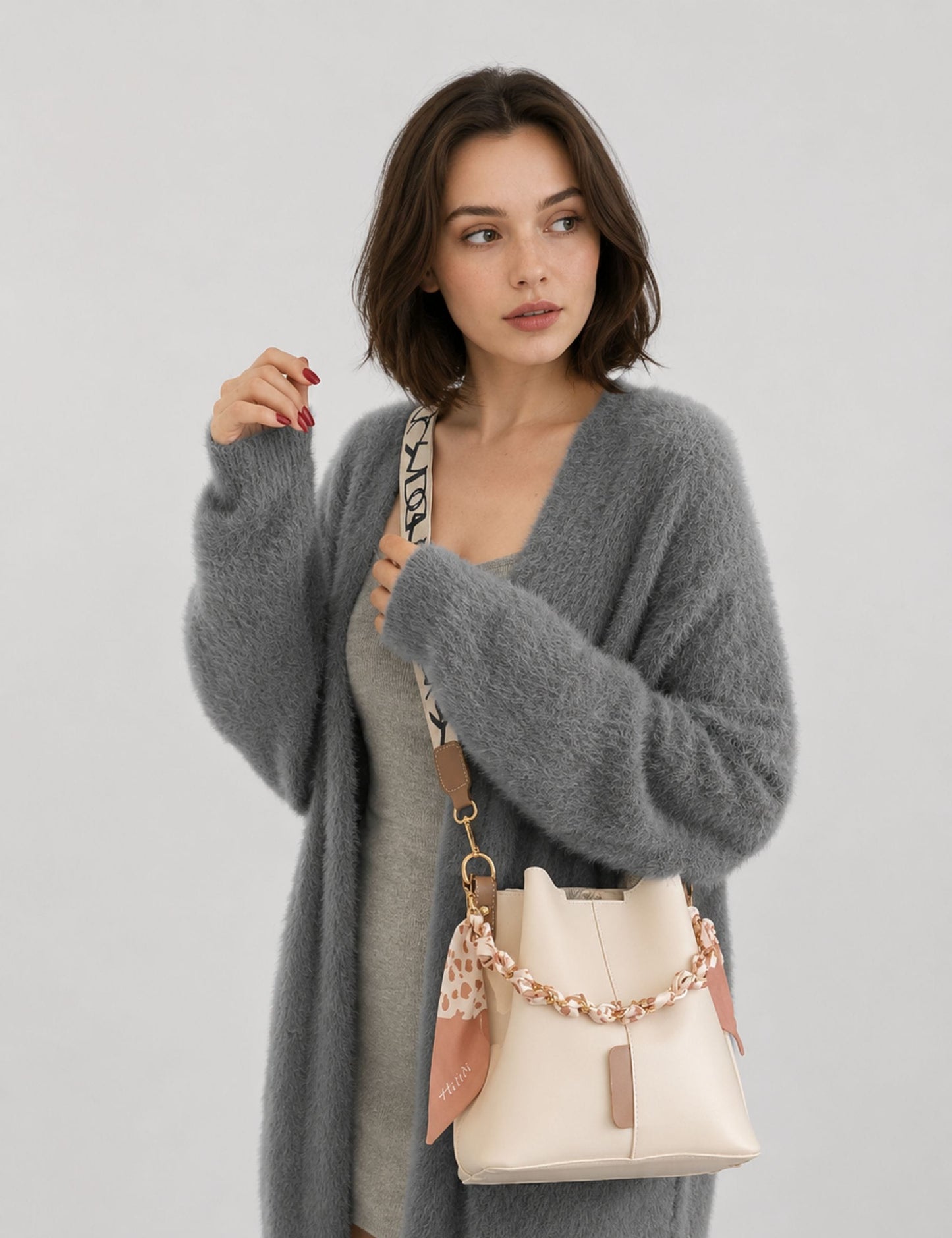 Sac seau beige