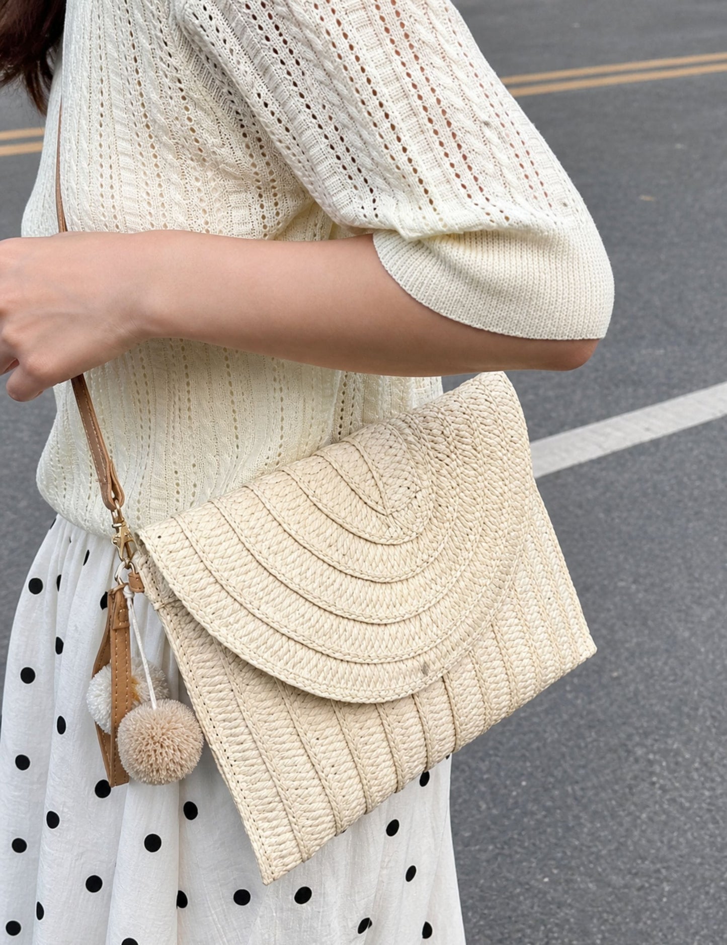 Petit sac à main en paille