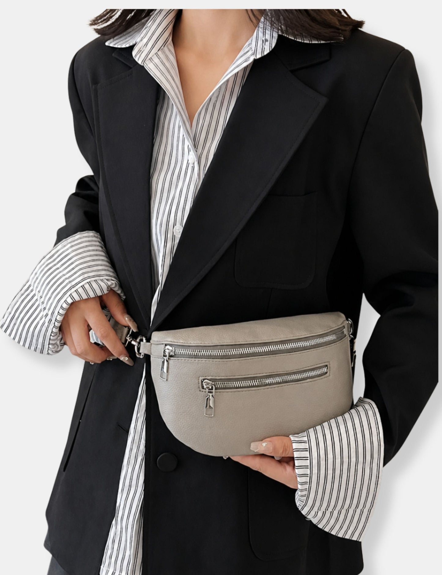 Sac à main banane cuir