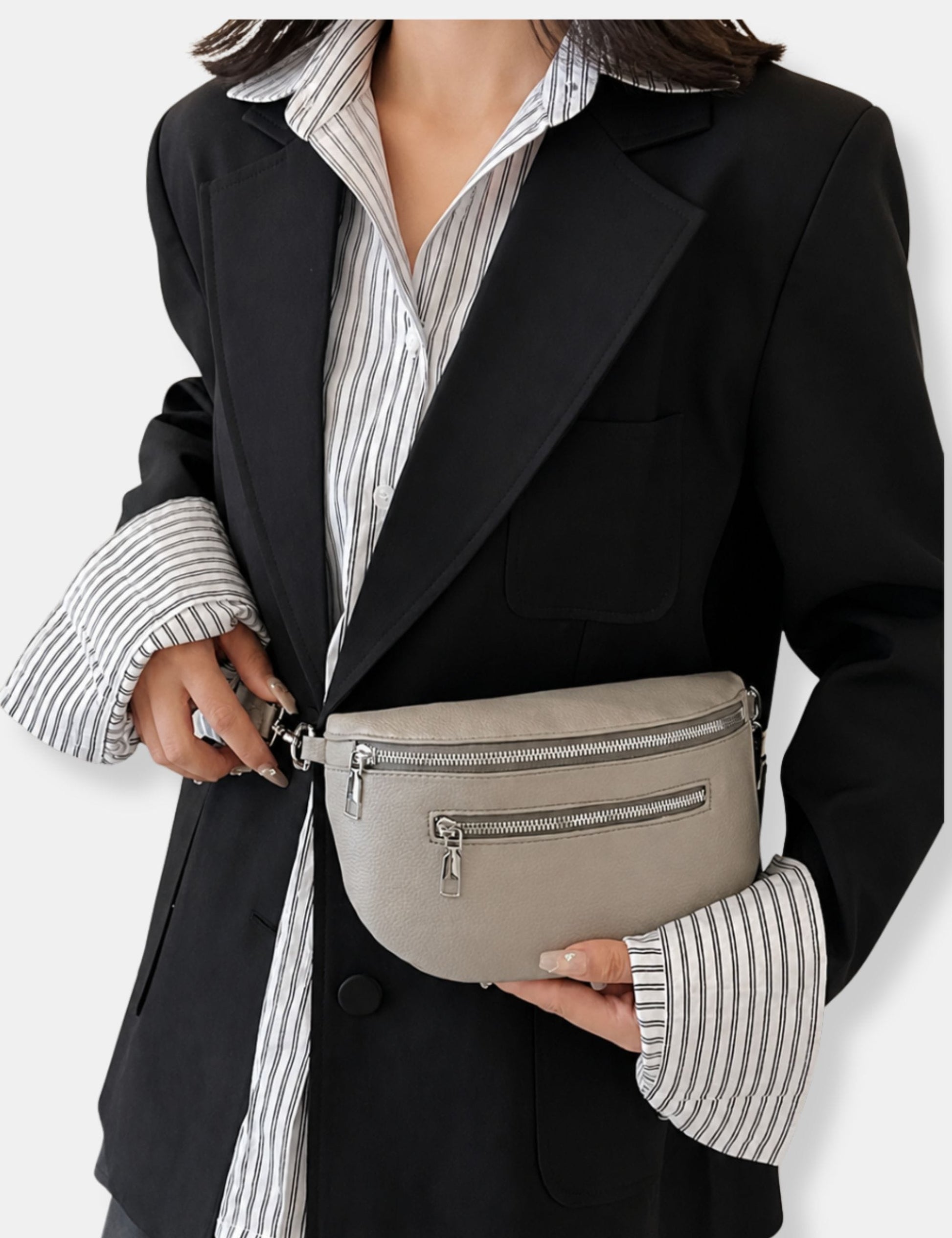 Sac à main banane cuir