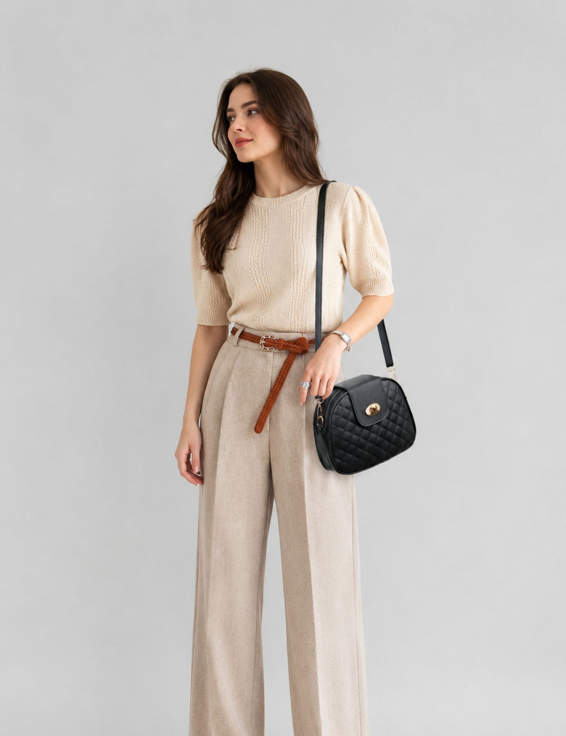 Sac à main bandoulière femme noir 