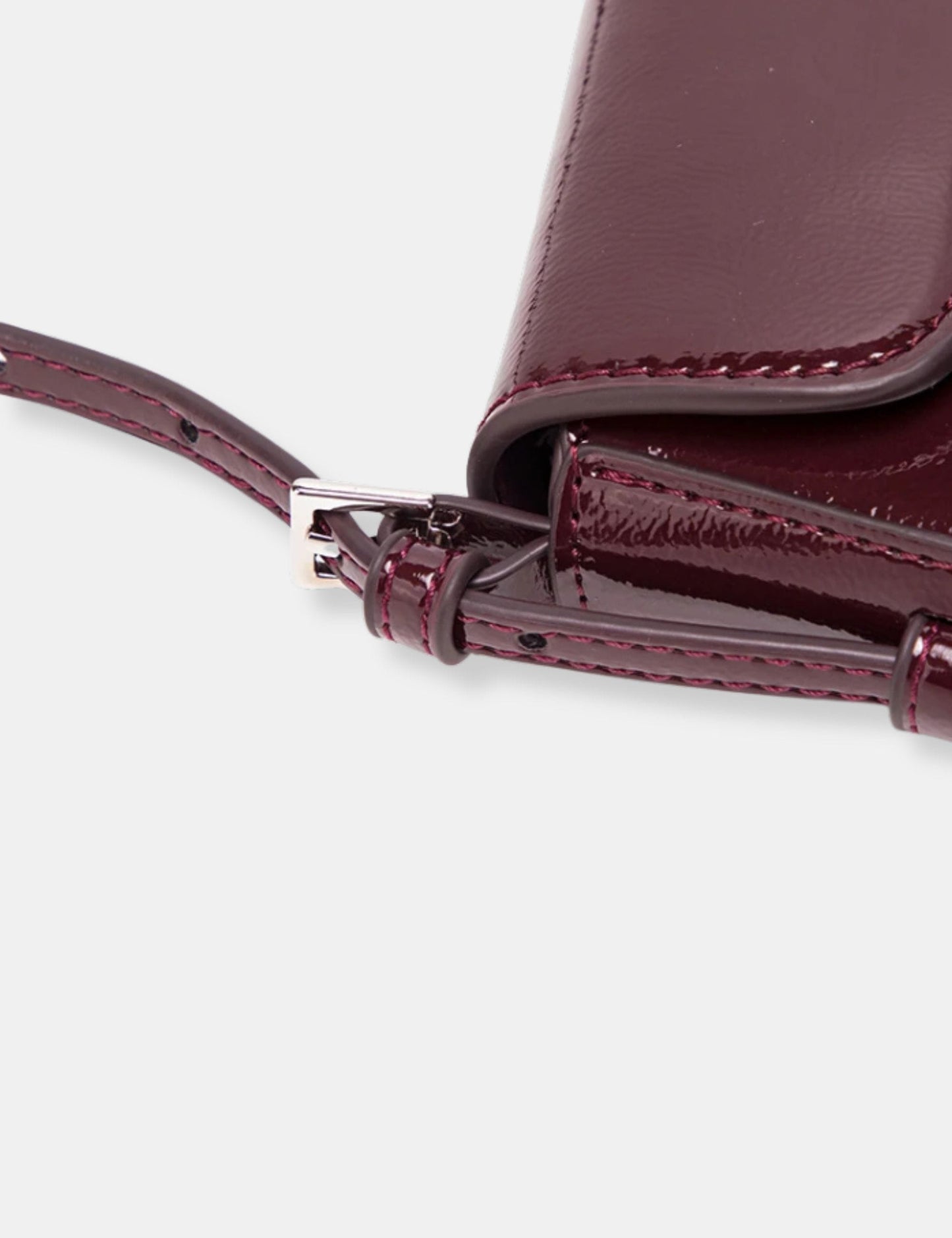 Sac à main bordeaux vernis
