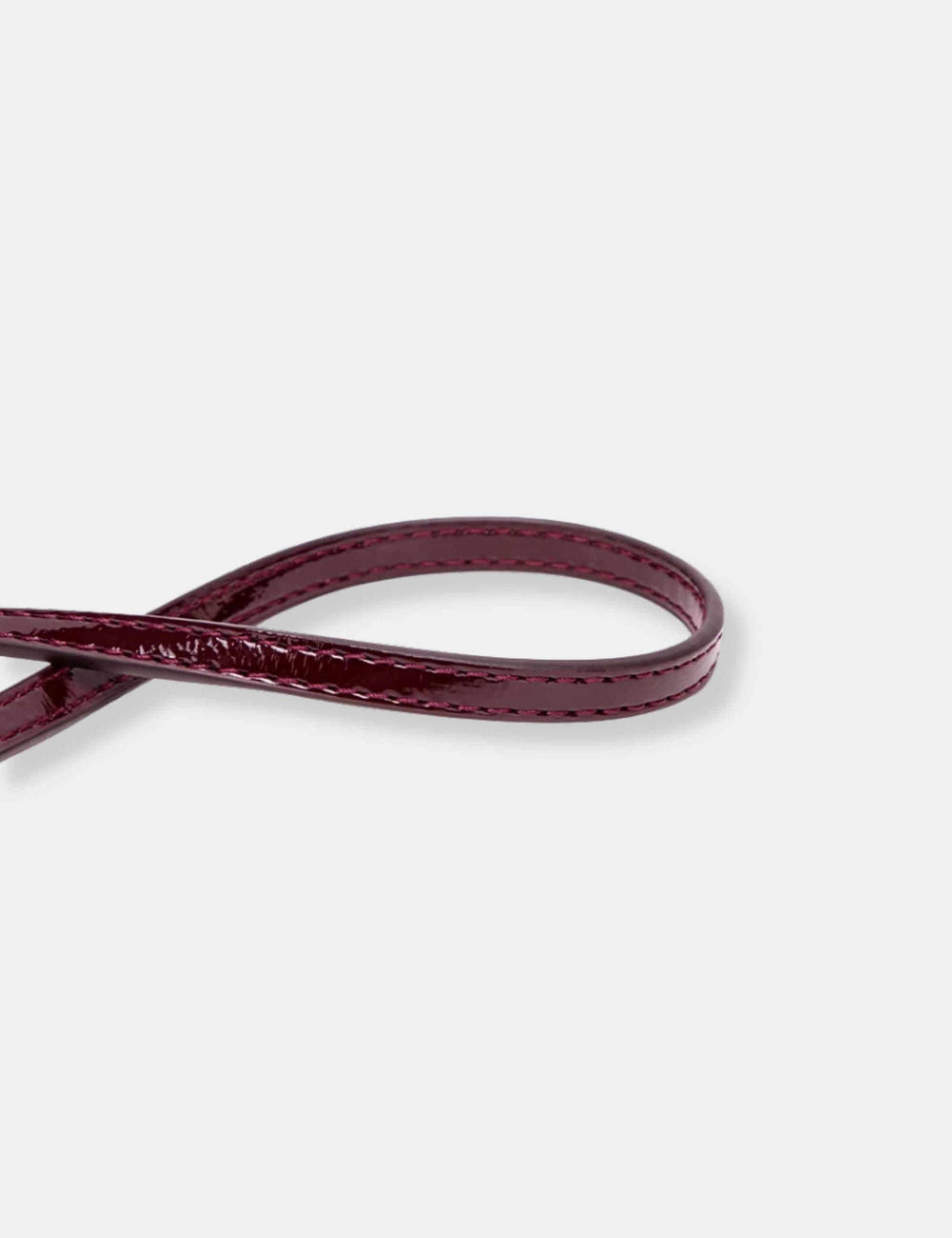 Sac à main bordeaux vernis