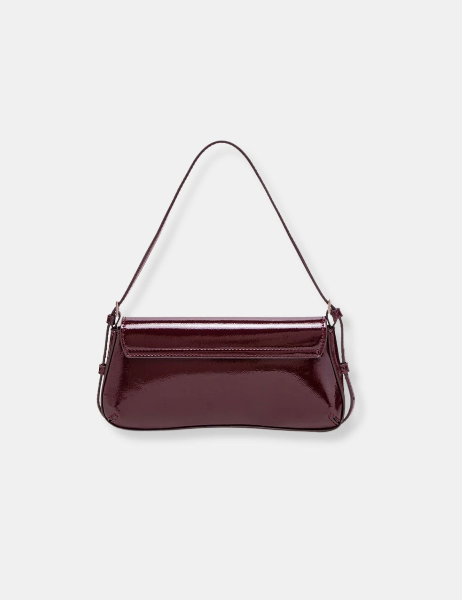 Sac à main bordeaux vernis