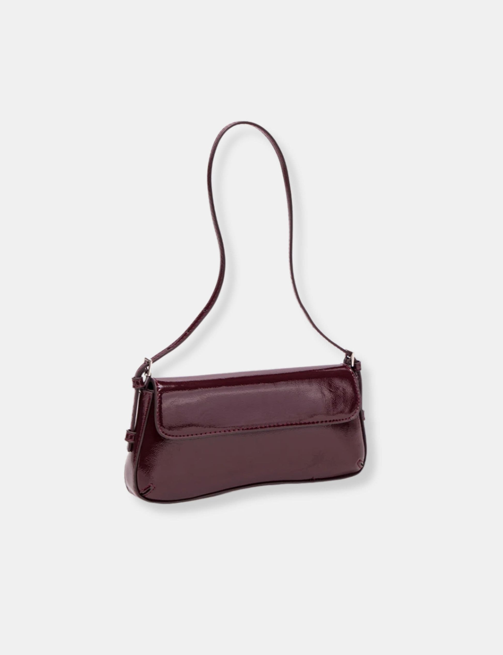 Sac à main bordeaux vernis