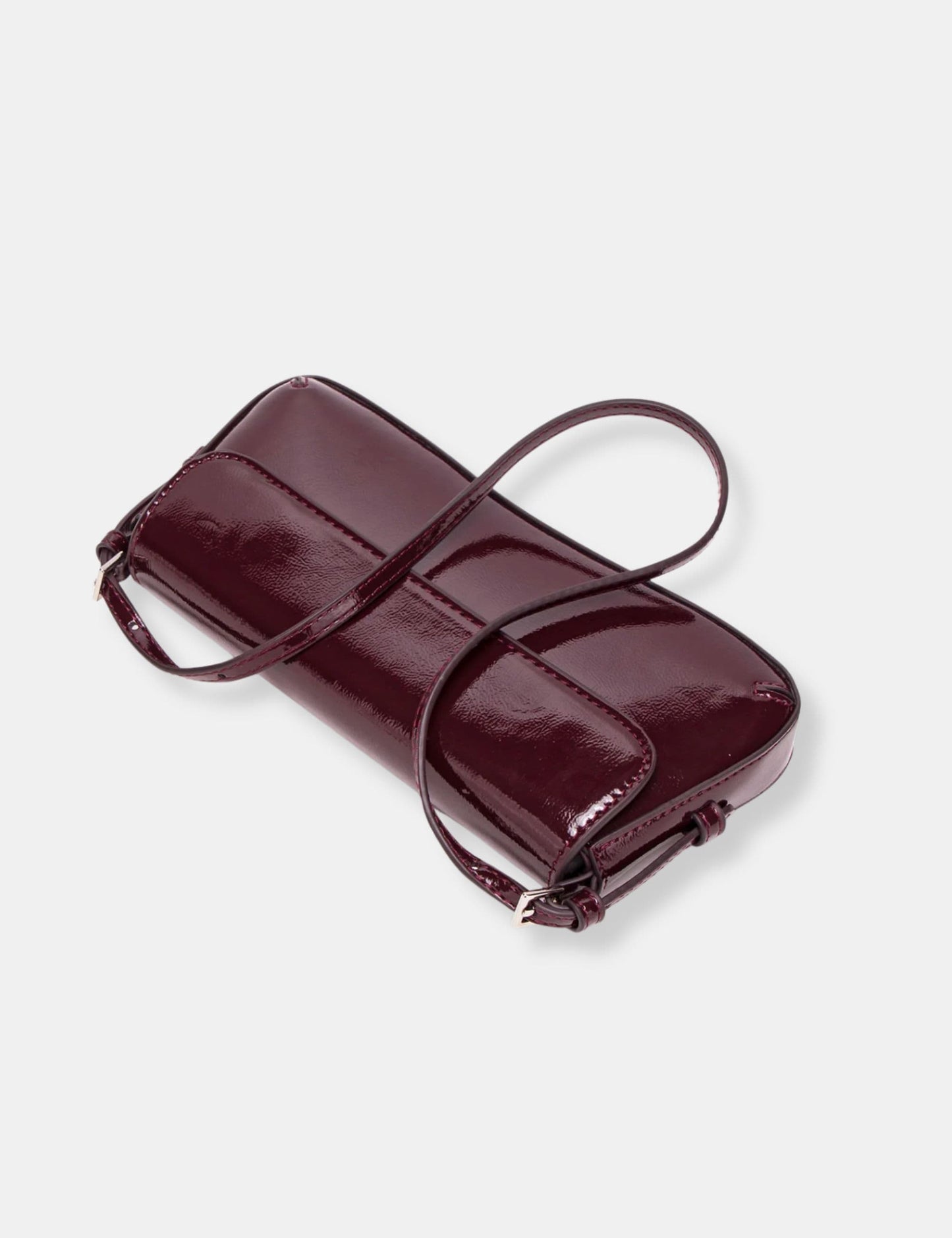 Sac à main bordeaux vernis