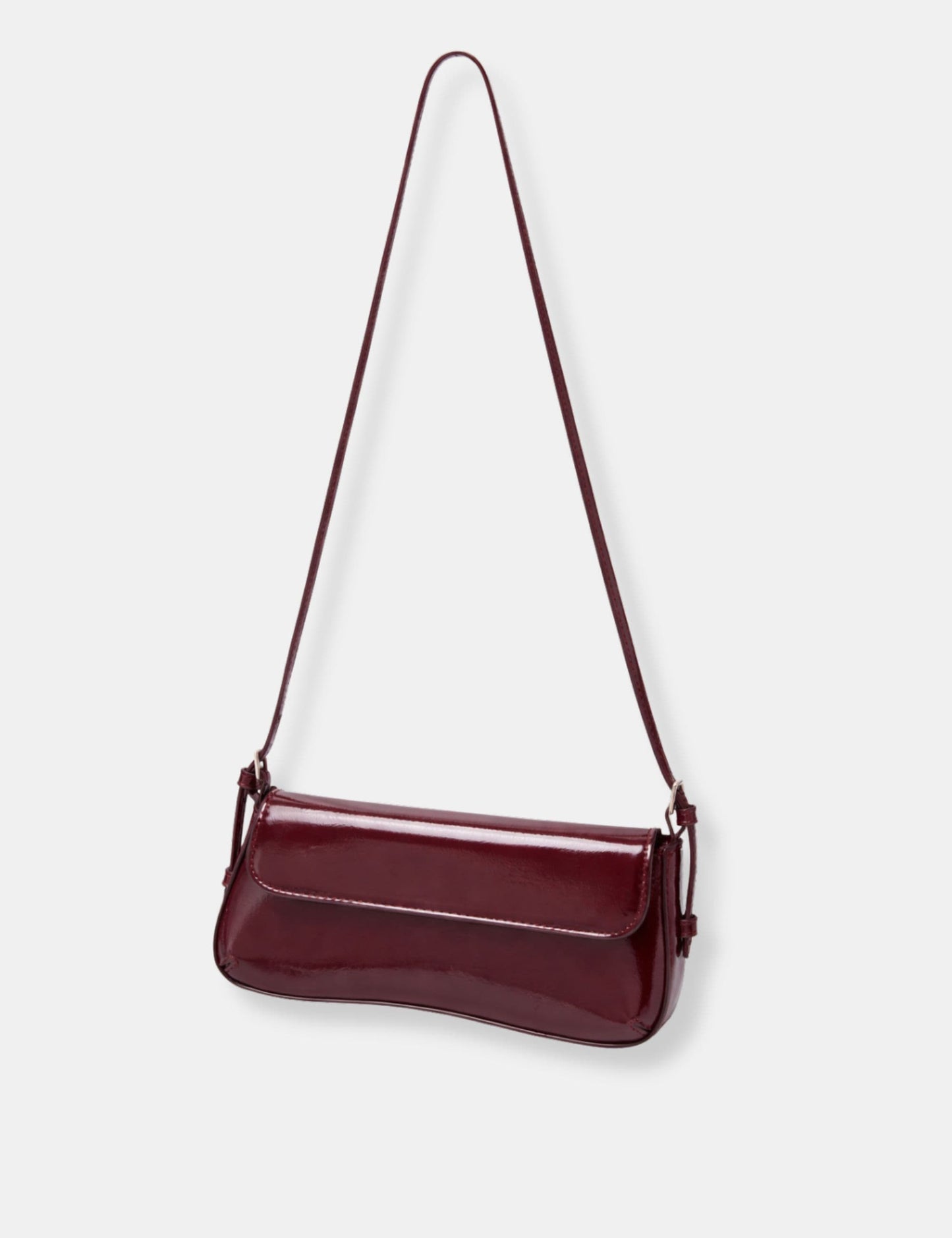 Sac à main bordeaux vernis