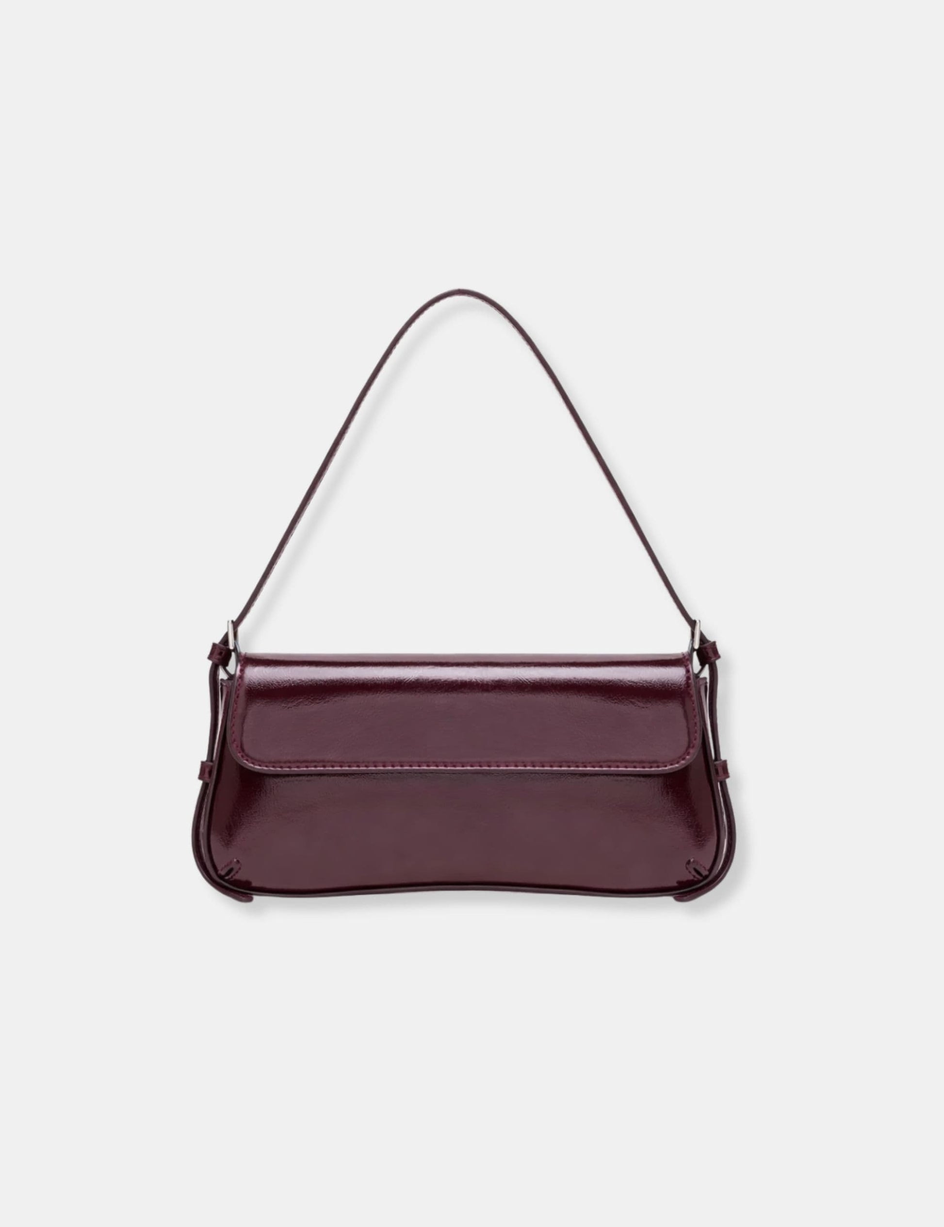 Sac à main bordeaux vernis