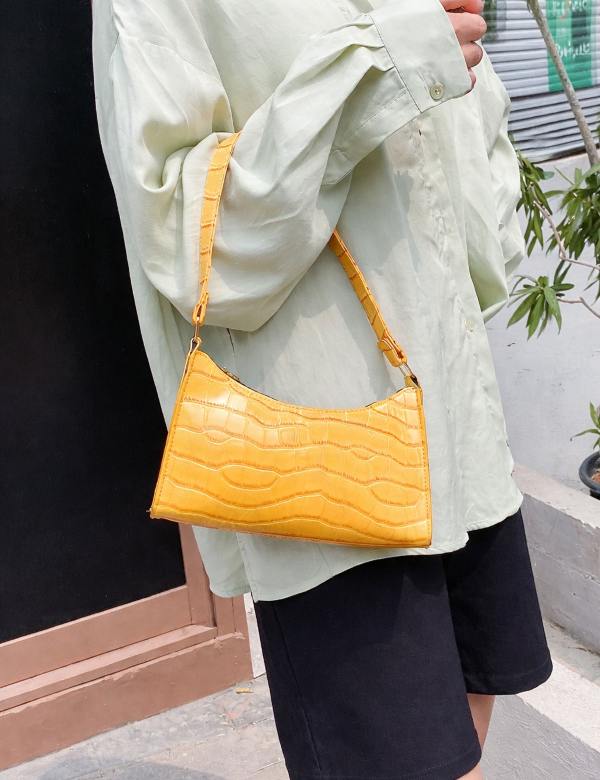 Sac à main croco