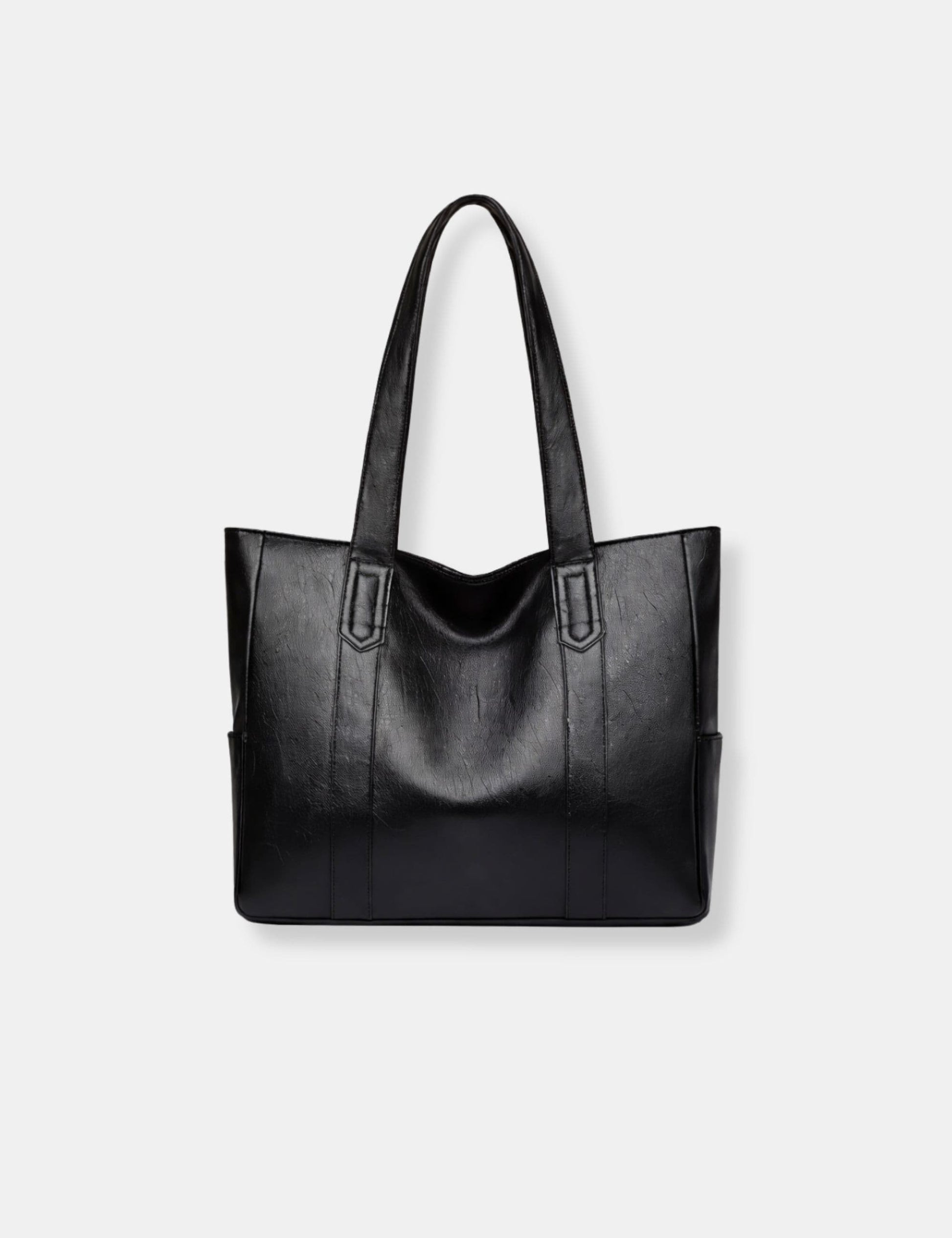 Sac à main cuir noir souple