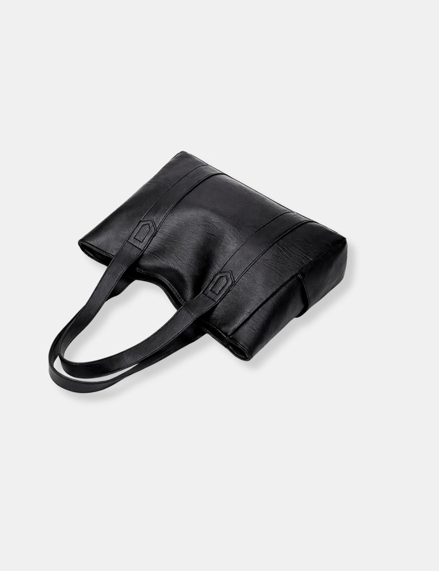 Sac à main cuir noir souple