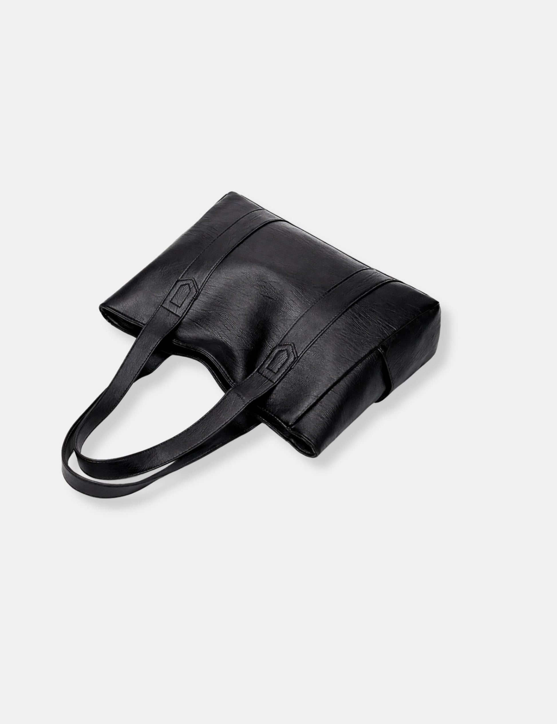 Sac à main cuir noir souple