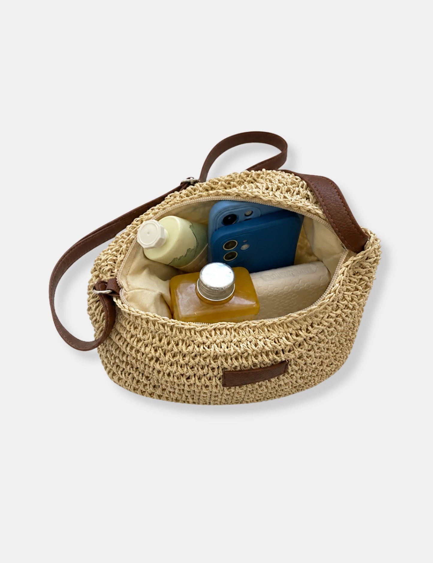 Sac à main en paille bandoulière