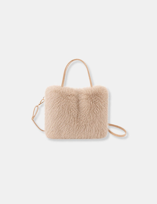 Sac à main fausse fourrure