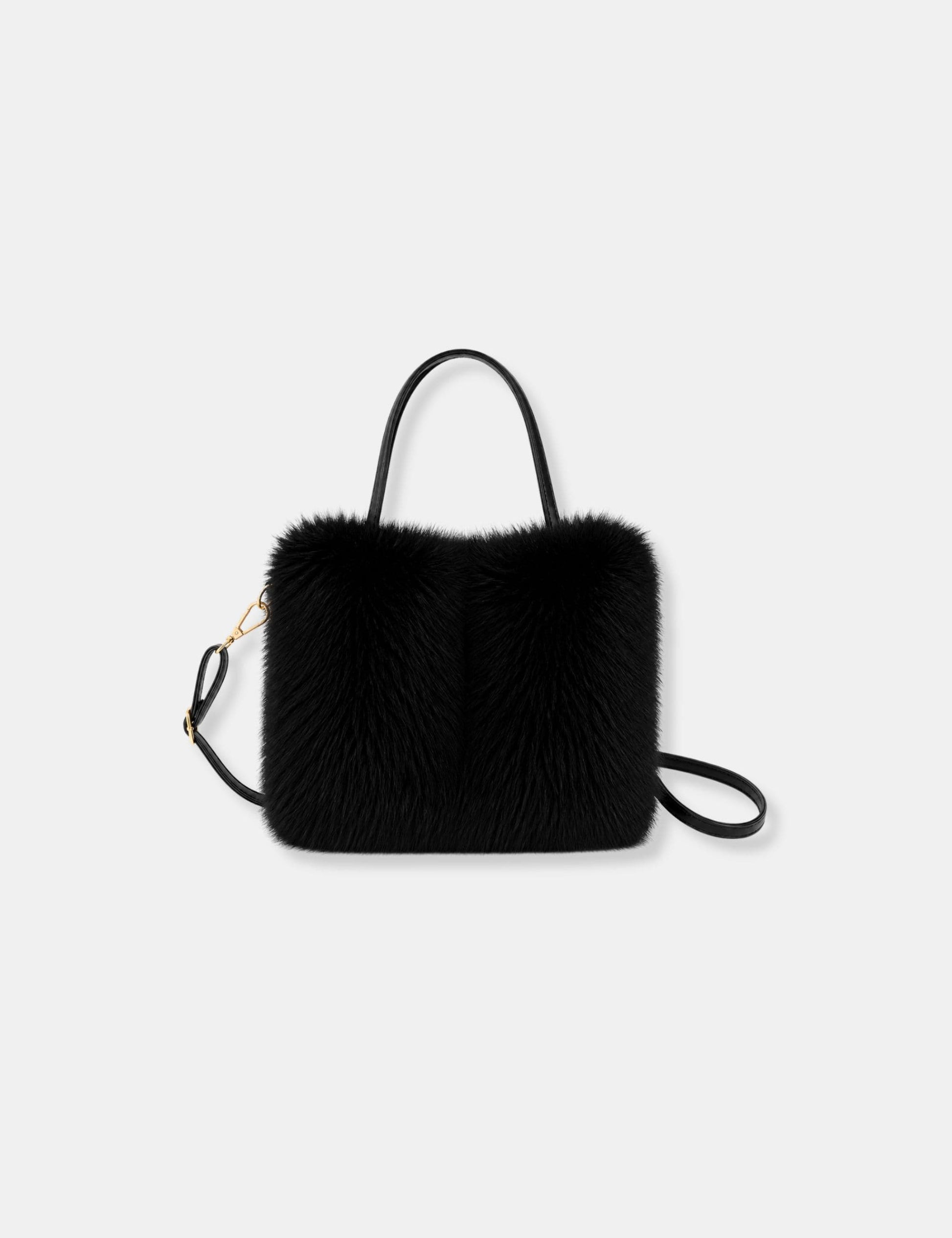Sac à main fausse fourrure