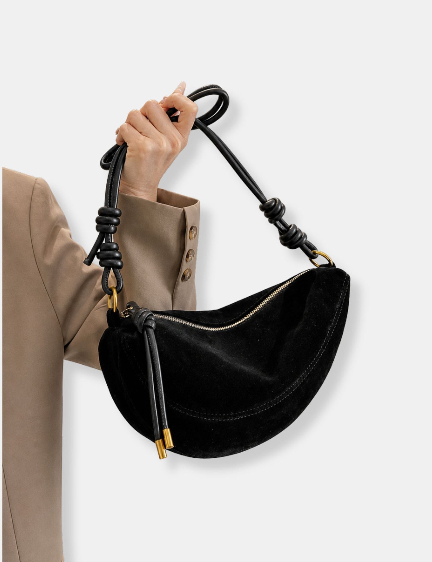 Sac à main forme banane