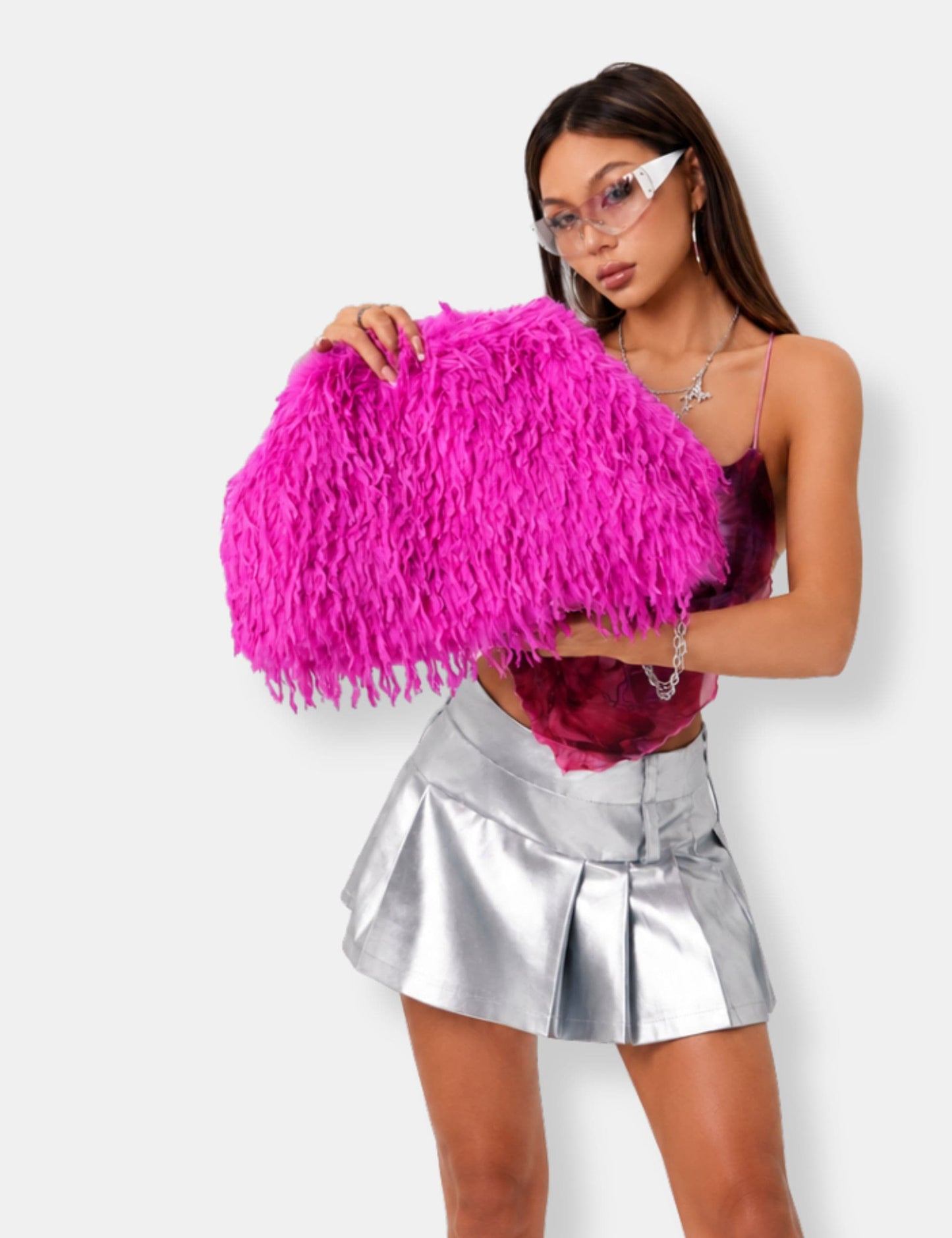 Sac à main fourrure femme