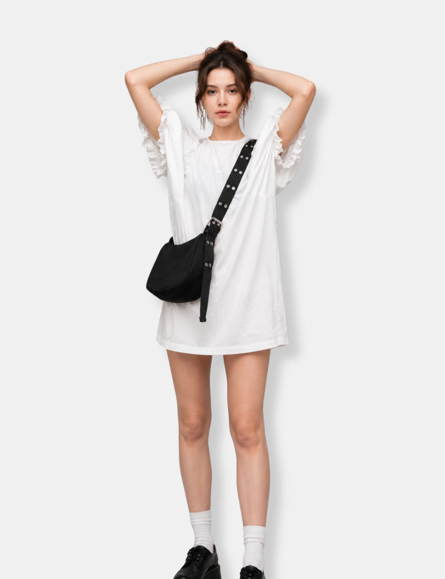 Sac à main noir en bandoulière
