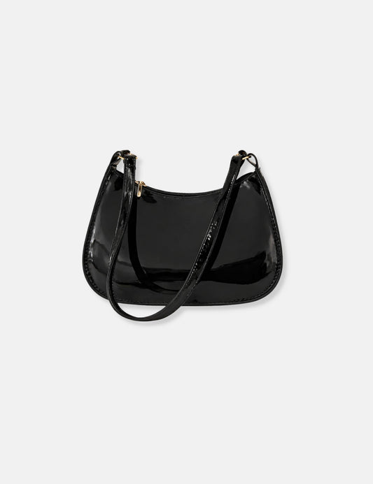 Sac à main noir vernis