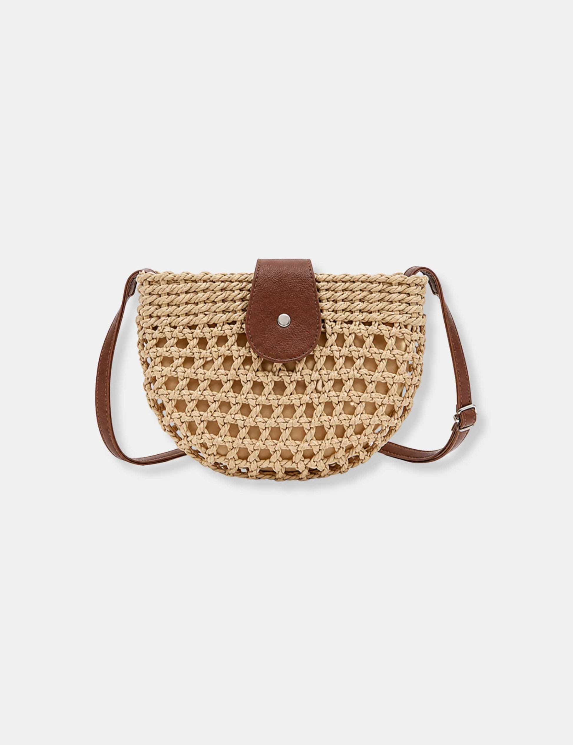 Sac à main paille et cuir