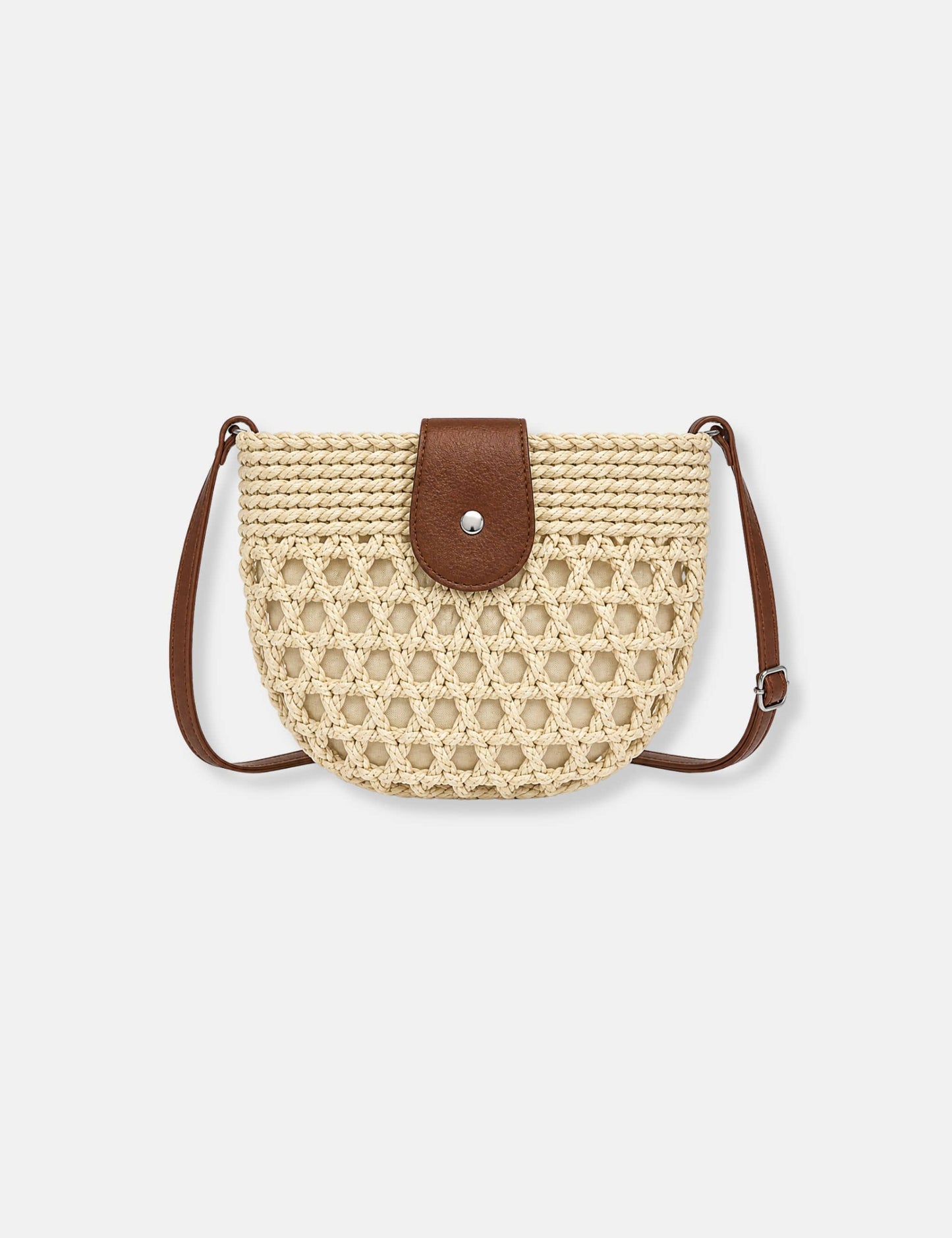 Sac à main paille et cuir