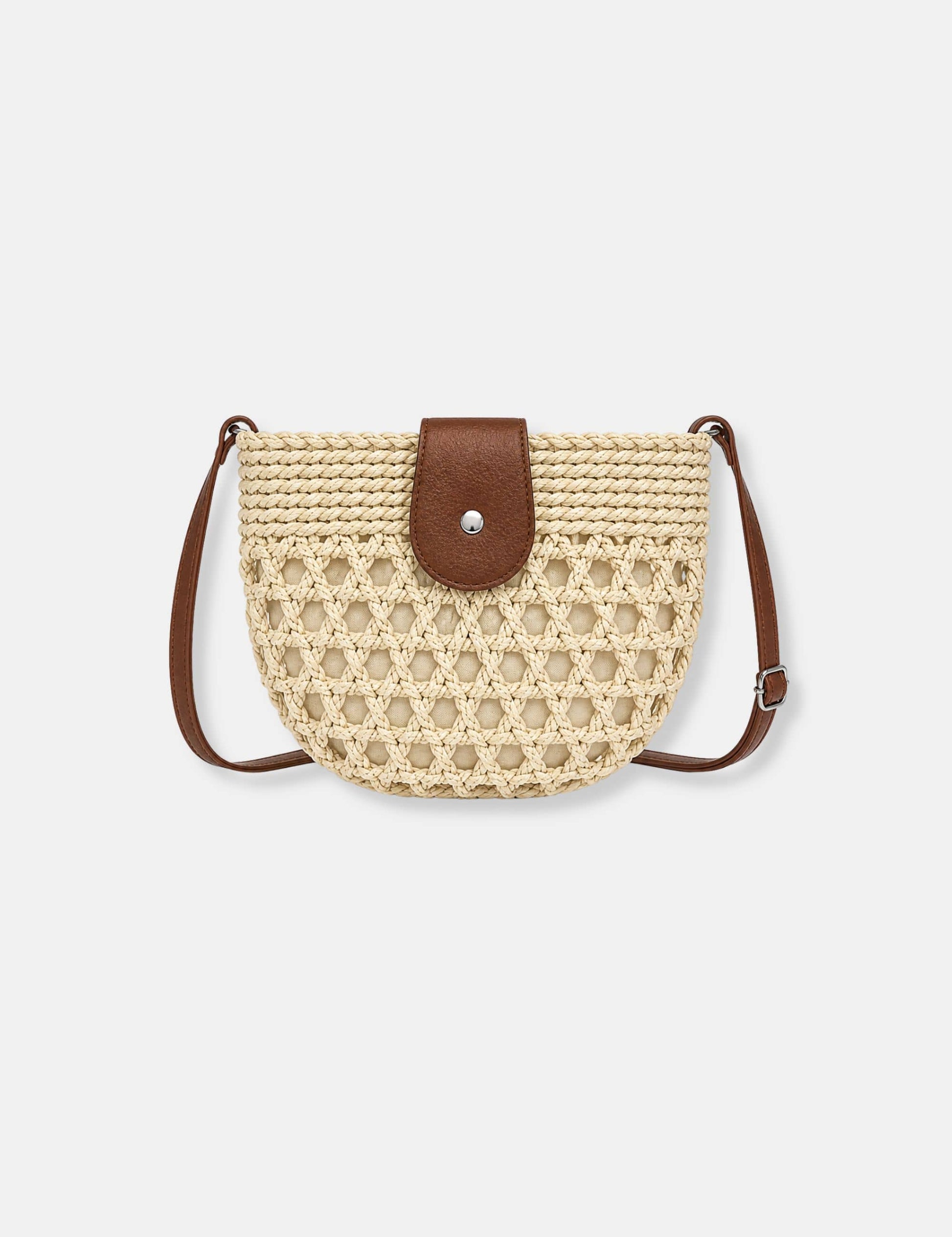 Sac à main paille et cuir