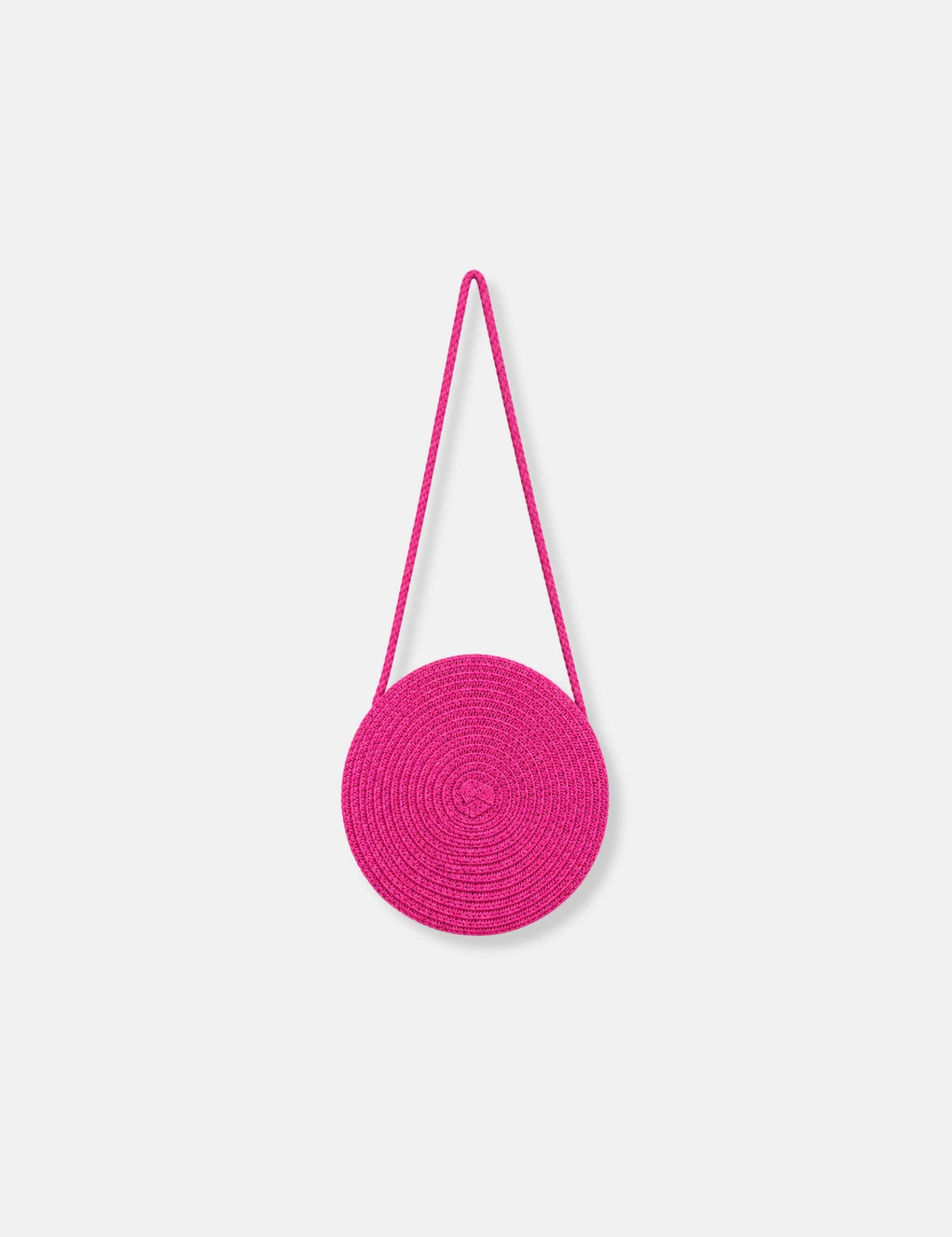 Sac à main rond paille