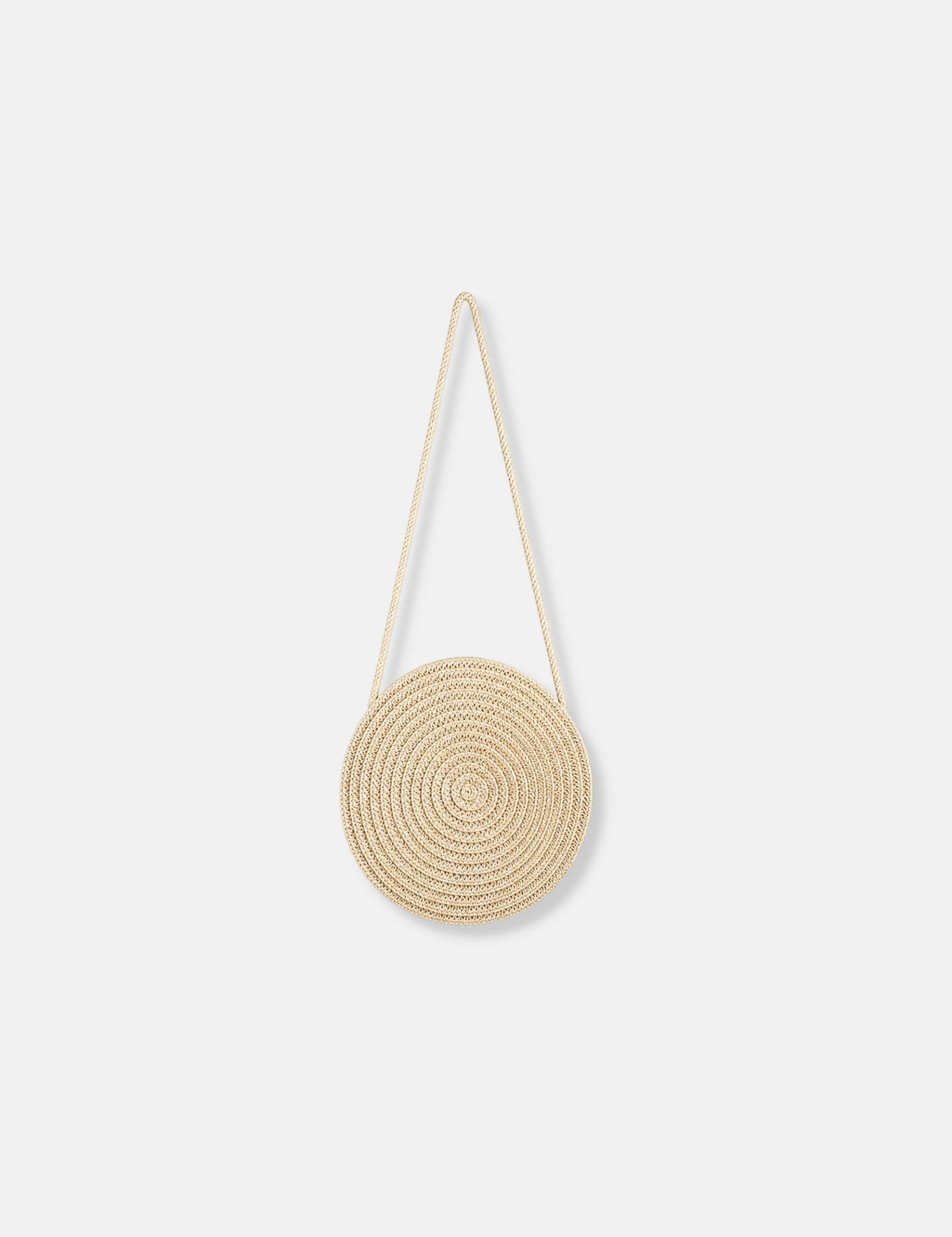 Sac à main rond paille