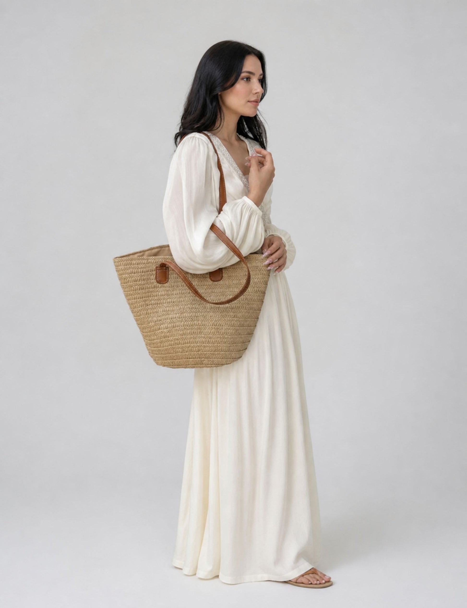 Sac cabas tressé
