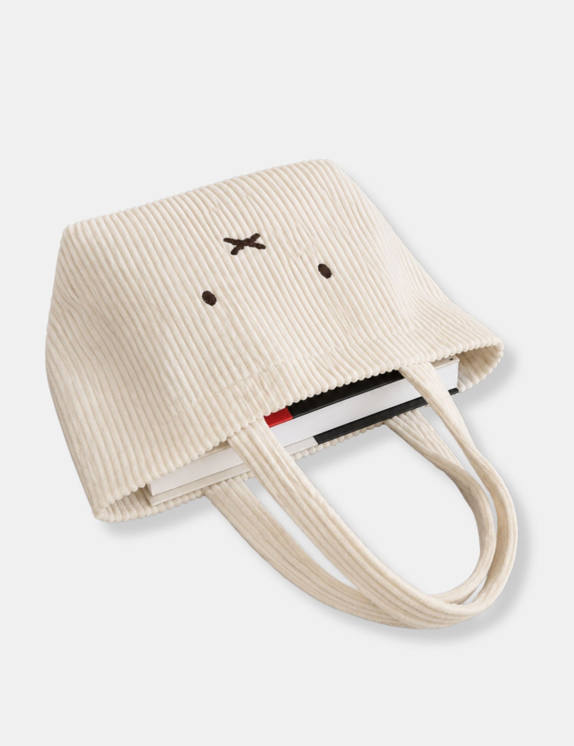 Sac cabas velour côtelé 