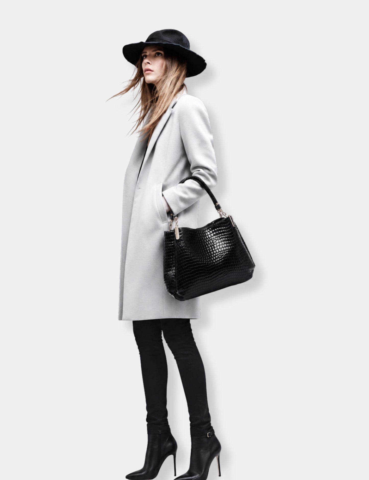 Sac croco noir
